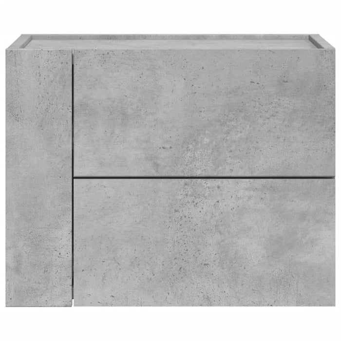 Noptiere de perete, 2 buc., gri beton, 45x30x35 cm WALTI