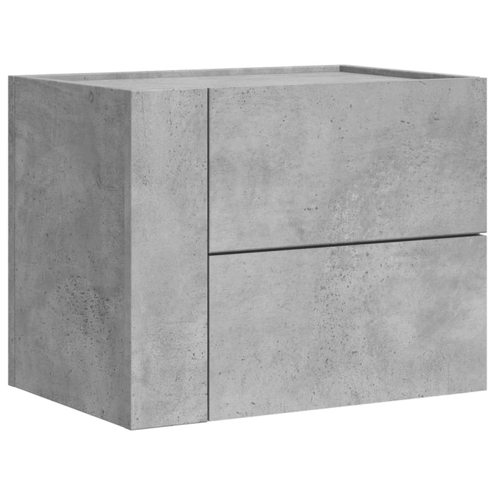 Noptiere de perete, 2 buc., gri beton, 45x30x35 cm WALTI