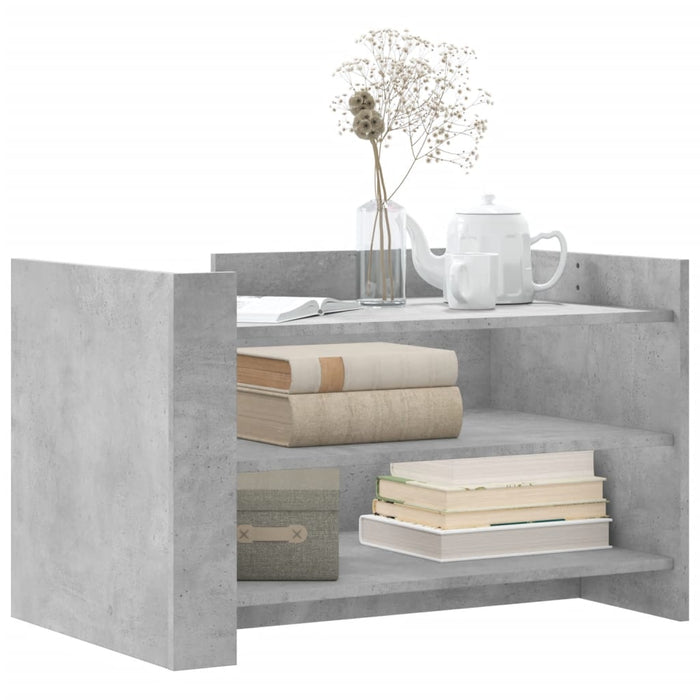 Măsuță de cafea, gri beton, 80x50x50 cm, lemn prelucrat - WALTI WALTI