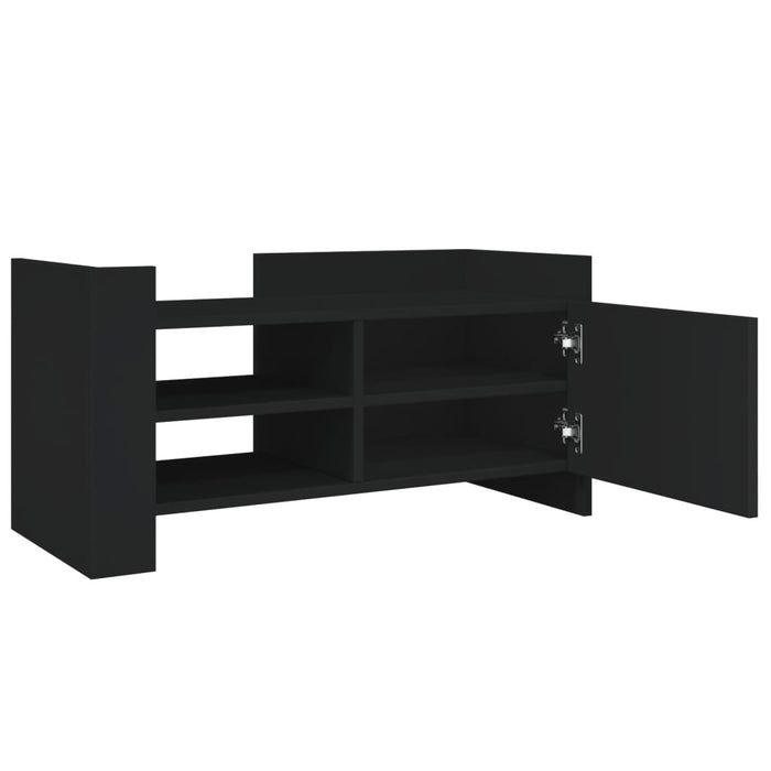 Comodă TV, negru, 80x35x40 cm, lemn prelucrat - WALTI WALTI