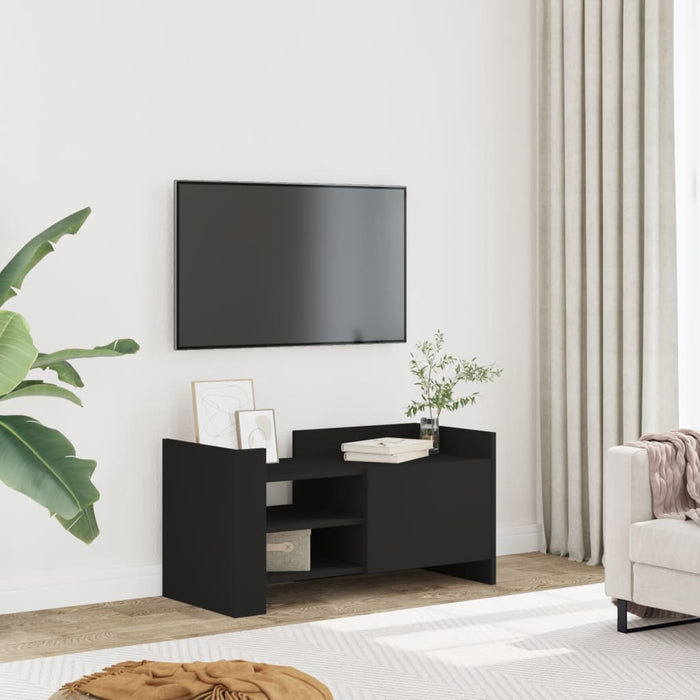 Comodă TV, negru, 80x35x40 cm, lemn prelucrat - WALTI WALTI
