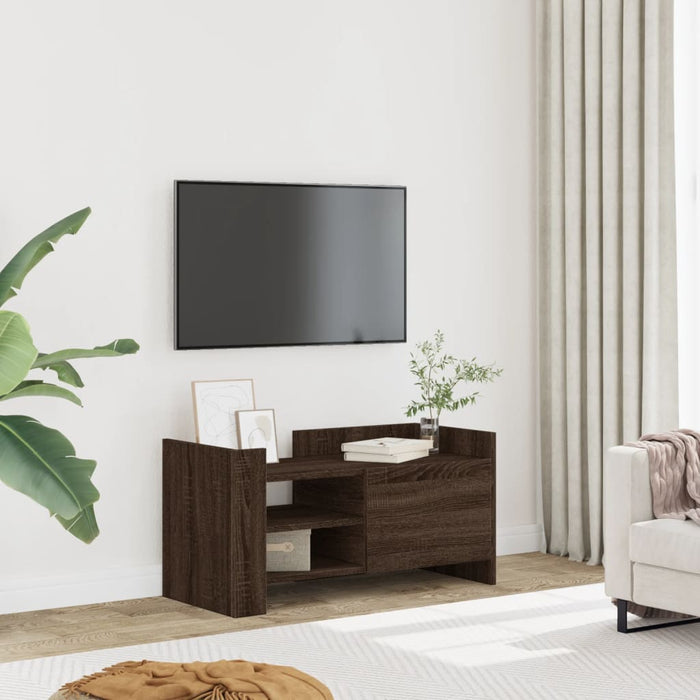 Comodă TV, stejar maro, 150x30x50 cm, lemn compozit WALTI