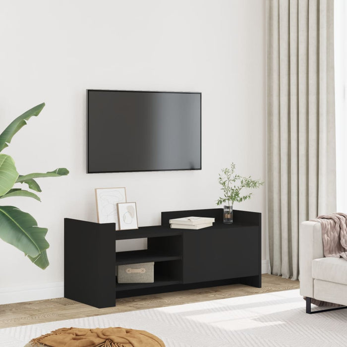 Comodă TV, negru, 100x35x40 cm, lemn prelucrat WALTI