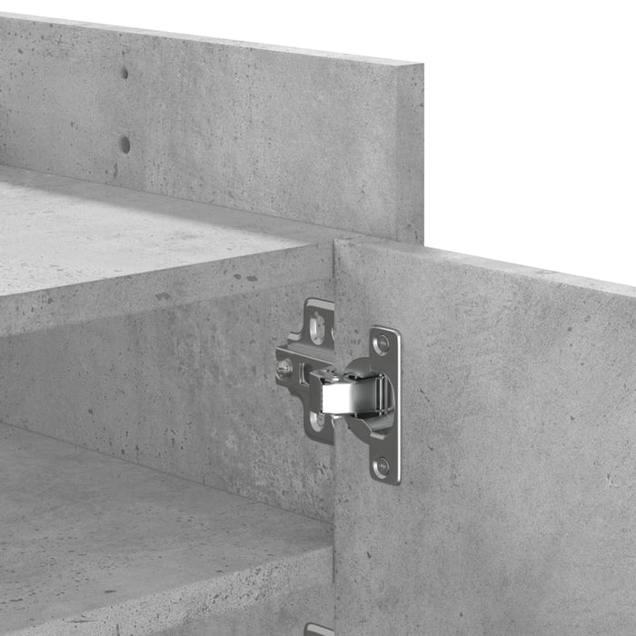 Comodă TV, gri beton, 100x35x40 cm, lemn prelucrat - WALTI WALTI