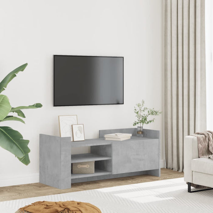 Comodă TV, gri beton, 100x35x40 cm, lemn prelucrat - WALTI WALTI