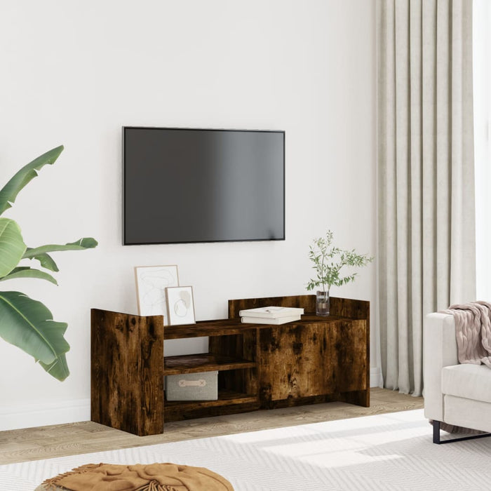 Comodă TV, stejar fumuriu, 100x35x40 cm, lemn prelucrat - WALTI WALTI
