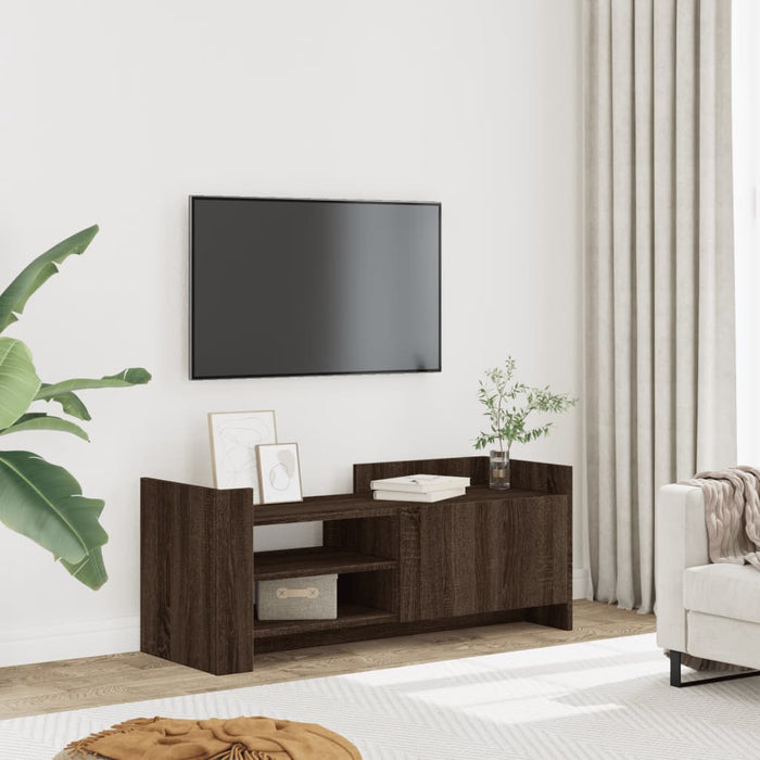 Comodă TV, stejar maro, 100x35x40 cm, lemn prelucrat WALTI