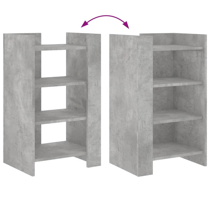 Dulap, gri beton, 45x35x75 cm, lemn prelucrat - WALTI WALTI