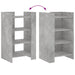 Dulap, gri beton, 45x35x75 cm, lemn prelucrat - WALTI WALTI