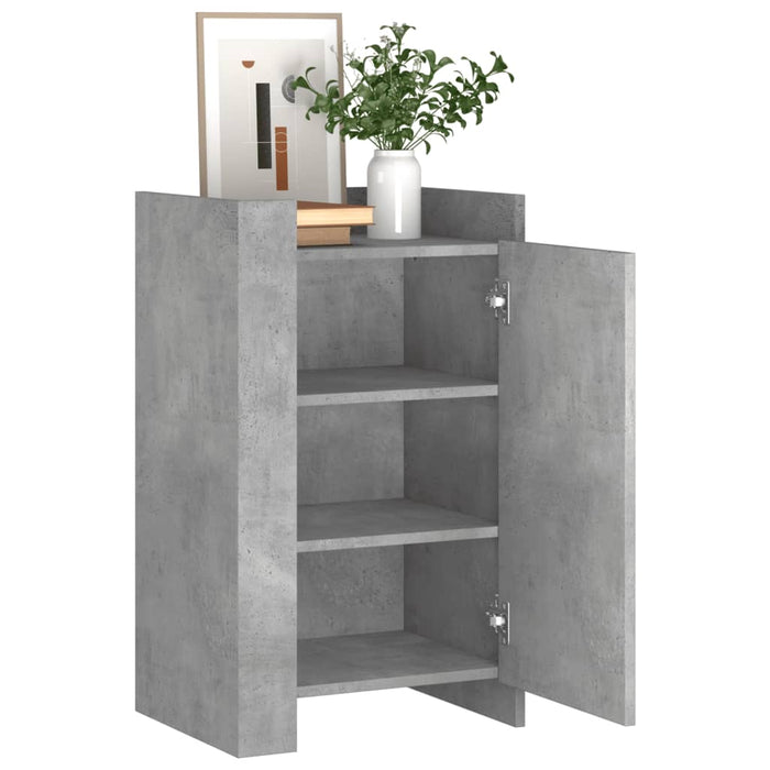 Dulap, gri beton, 45x35x75 cm, lemn prelucrat - WALTI WALTI