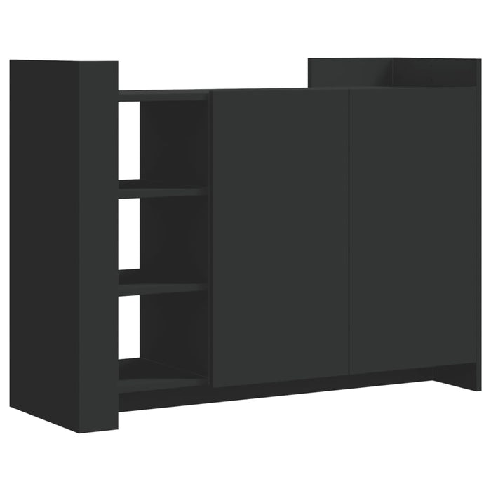 Servantă, negru, 100x35x75 cm, lemn prelucrat WALTI