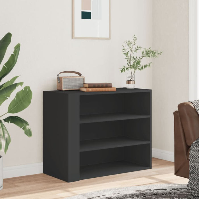 Dulap de perete, negru, 75x35x60 cm, lemn prelucrat - WALTI WALTI