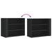 Dulap de perete, negru, 75x35x60 cm, lemn prelucrat - WALTI WALTI