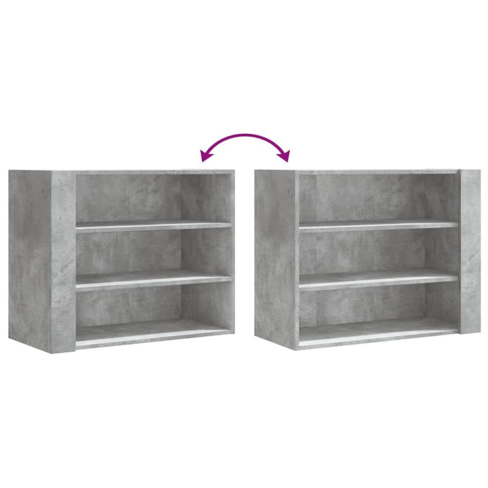 Dulap de perete, gri beton, 75x35x60 cm, lemn prelucrat - WALTI WALTI