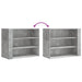 Dulap de perete, gri beton, 75x35x60 cm, lemn prelucrat - WALTI WALTI
