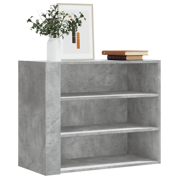 Dulap de perete, gri beton, 75x35x60 cm, lemn prelucrat - WALTI WALTI