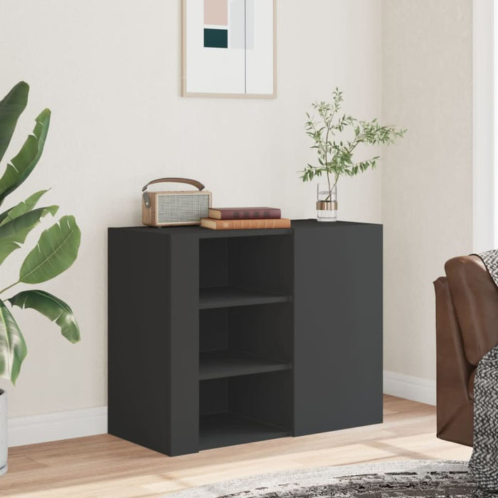 Dulap de perete, negru, 75x35x60 cm, lemn prelucrat - WALTI WALTI
