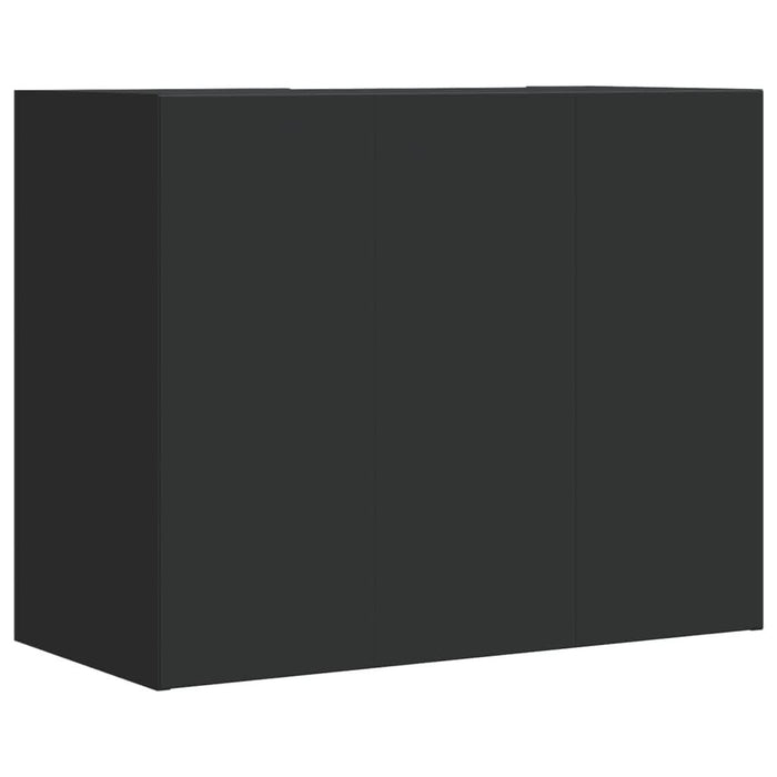 Dulap de perete, negru, 75x35x60 cm, lemn prelucrat - WALTI WALTI