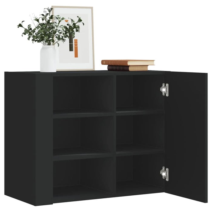 Dulap de perete, negru, 75x35x60 cm, lemn prelucrat - WALTI WALTI