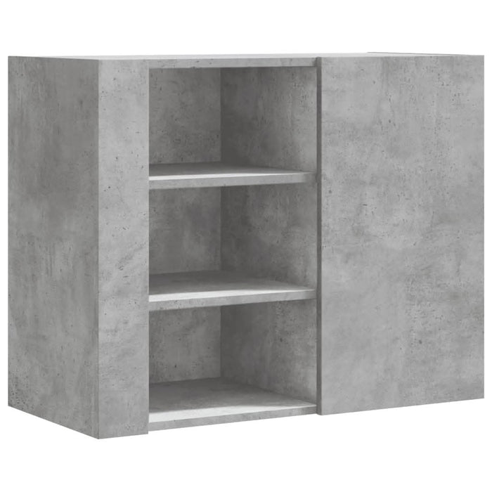Dulap de perete, gri beton, 75x35x60 cm, lemn prelucrat - WALTI WALTI