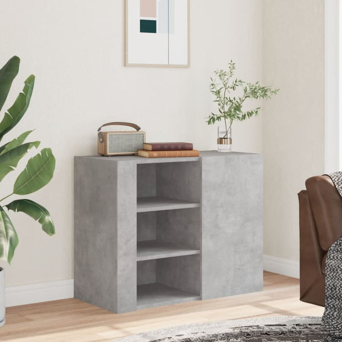 Dulap de perete, gri beton, 75x35x60 cm, lemn prelucrat - WALTI WALTI