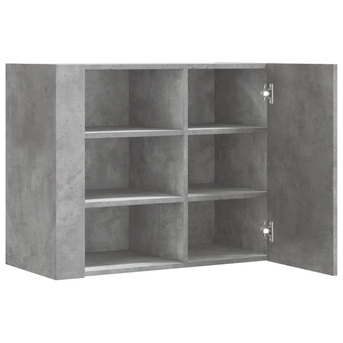 Dulap de perete, gri beton, 75x35x60 cm, lemn prelucrat - WALTI WALTI