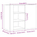 Dulap de perete, gri beton, 75x35x60 cm, lemn prelucrat - WALTI WALTI