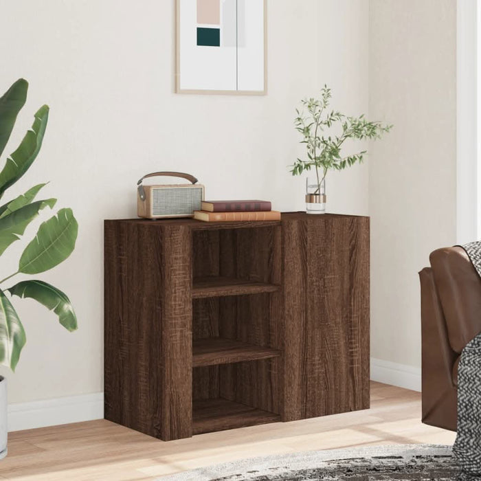 Dulap de perete, stejar maro, 75x35x60 cm, lemn compozit - WALTI WALTI