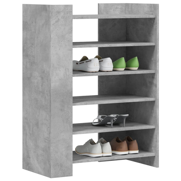 Pantofar, gri beton, 74,5x37,5x100 cm, lemn prelucrat - WALTI WALTI