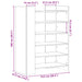 Pantofar, gri sonoma, 74,5x37,5x100 cm, lemn prelucrat - WALTI WALTI