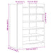 Pantofar, stejar maro, 74,5x37,5x100 cm, lemn compozit - WALTI WALTI