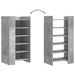 Pantofar, gri beton, 52x37,5x100 cm, lemn prelucrat - WALTI WALTI