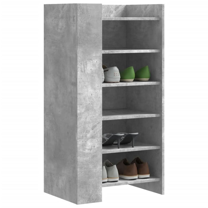 Pantofar, gri beton, 52x37,5x100 cm, lemn prelucrat - WALTI WALTI