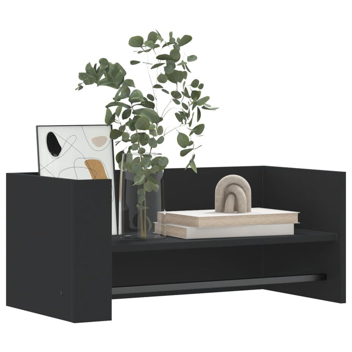 Raft de perete, negru, 70,5x35x30,5 cm, lemn prelucrat - WALTI WALTI
