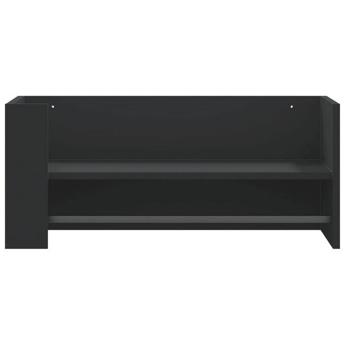 Raft de perete, negru, 70,5x35x30,5 cm, lemn prelucrat - WALTI WALTI