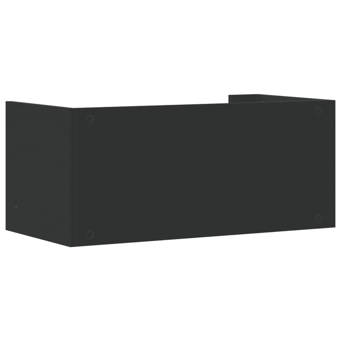 Raft de perete, negru, 70,5x35x30,5 cm, lemn prelucrat - WALTI WALTI