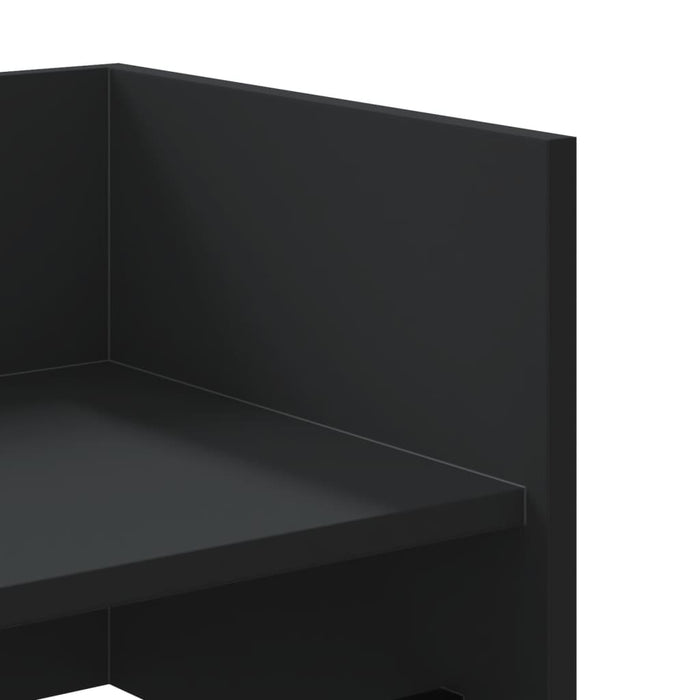 Raft de perete, negru, 70,5x35x30,5 cm, lemn prelucrat - WALTI WALTI