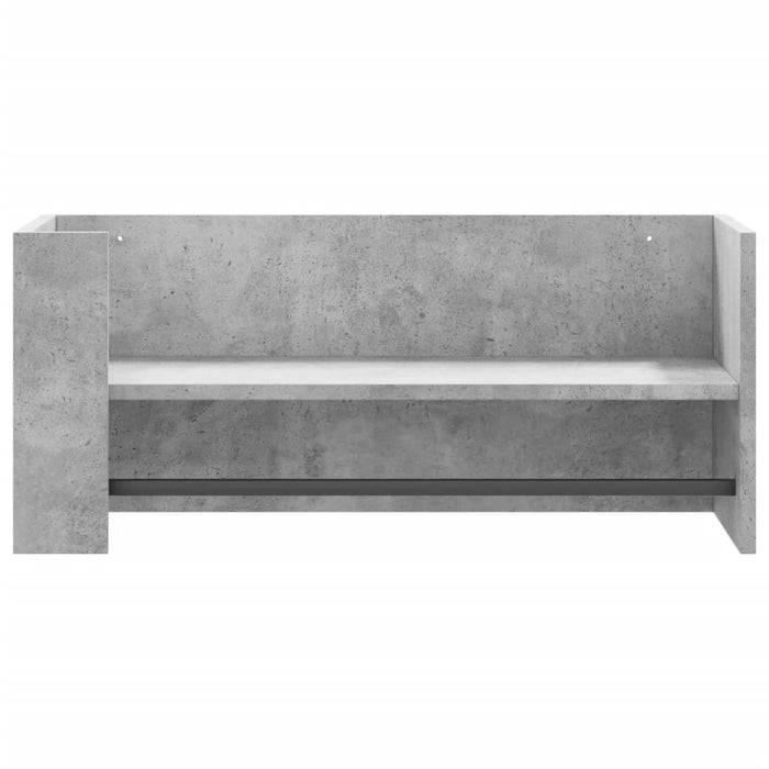 Raft de perete, gri beton, 70,5x35x30,5 cm, lemn prelucrat - WALTI WALTI