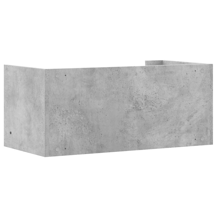 Raft de perete, gri beton, 70,5x35x30,5 cm, lemn prelucrat - WALTI WALTI