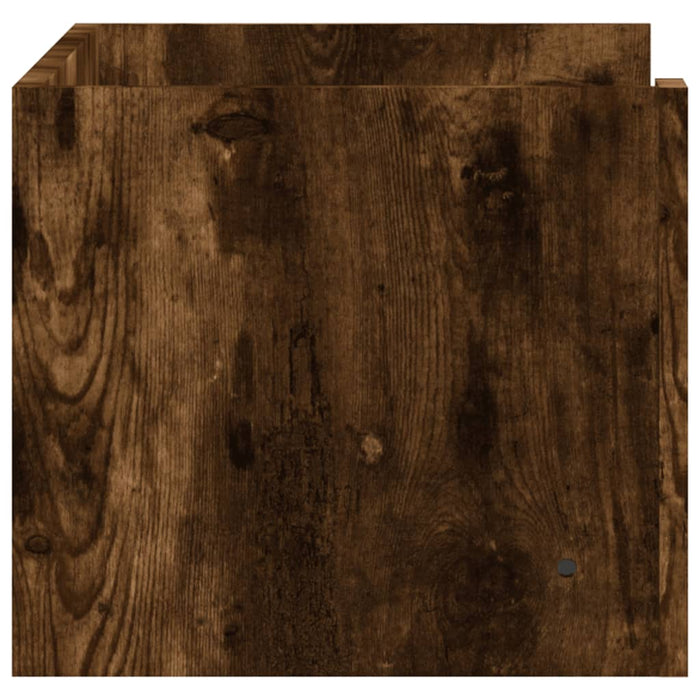 Raft de perete, stejar fumuriu, 70,5x35x30,5 cm, lemn prelucrat - WALTI WALTI