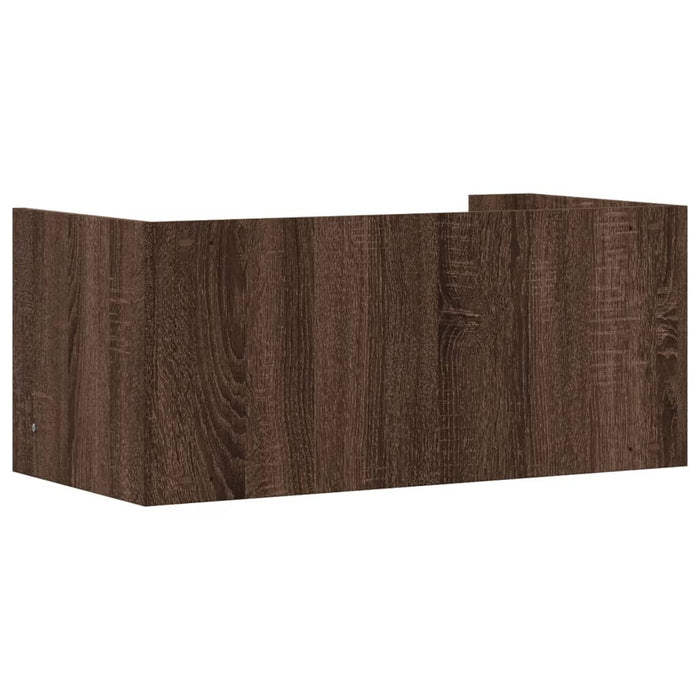 Raft de perete, stejar maro, 70,5x35x30,5 cm, lemn prelucrat - WALTI WALTI