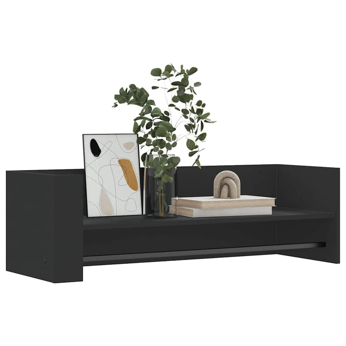 Raft de perete, negru, 100x35x30,5 cm, lemn prelucrat - WALTI WALTI