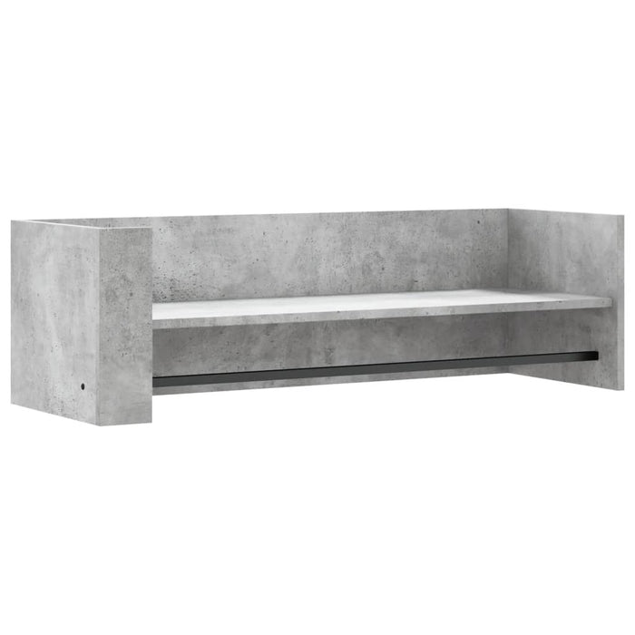 Raft de perete, gri beton, 100x35x30,5 cm, lemn prelucrat - WALTI WALTI