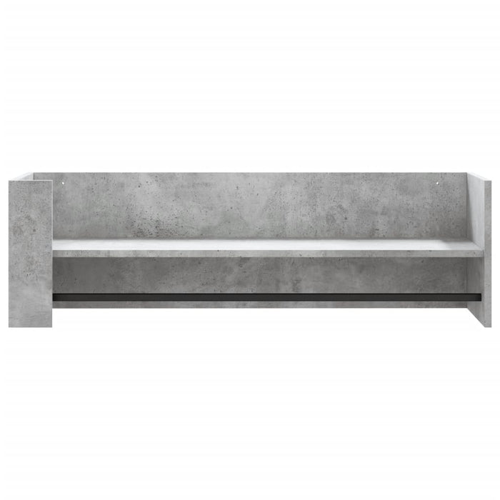 Raft de perete, gri beton, 100x35x30,5 cm, lemn prelucrat - WALTI WALTI