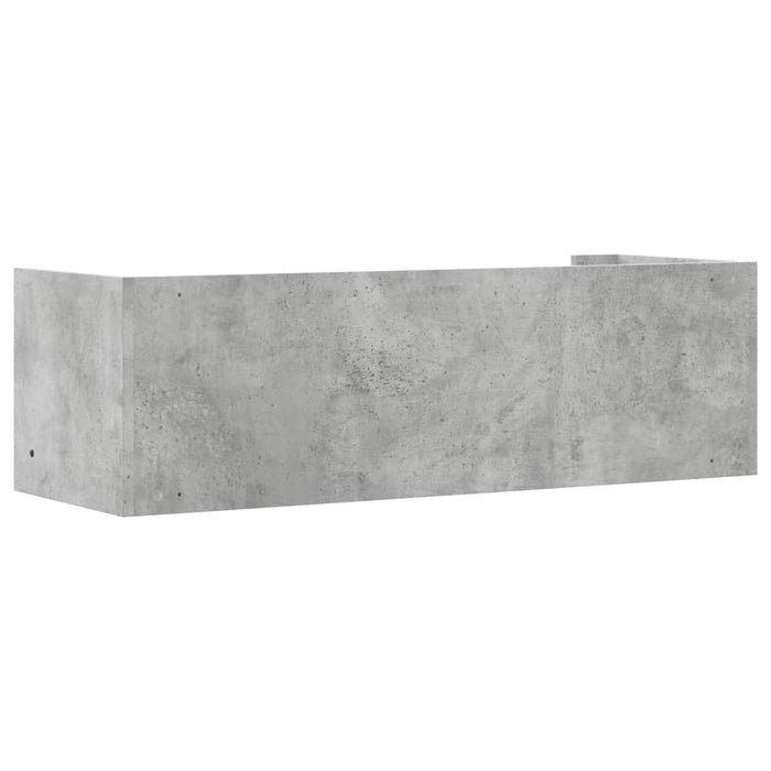 Raft de perete, gri beton, 100x35x30,5 cm, lemn prelucrat - WALTI WALTI