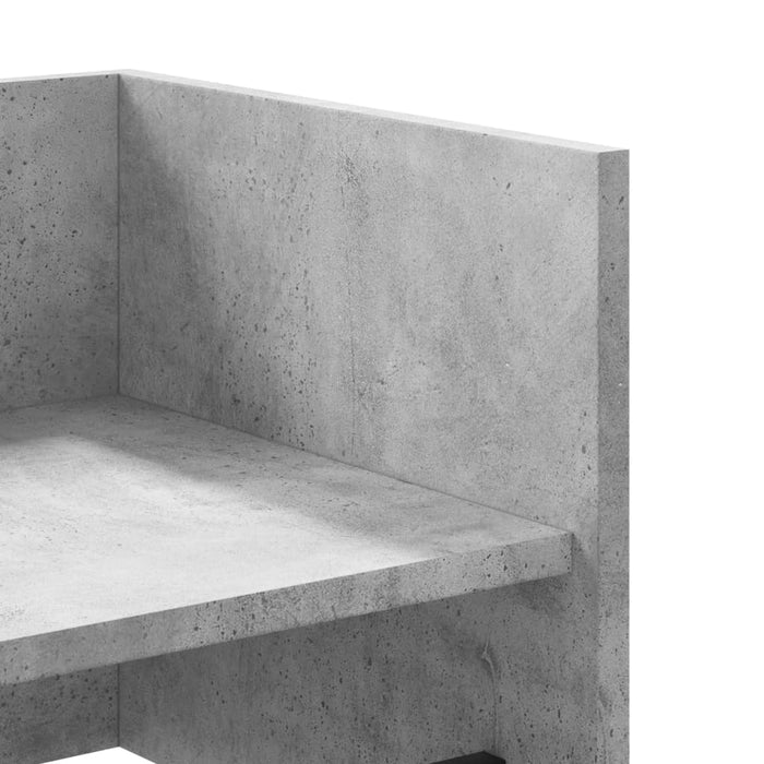 Raft de perete, gri beton, 100x35x30,5 cm, lemn prelucrat - WALTI WALTI