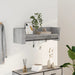 Raft de perete, gri beton, 100x35x30,5 cm, lemn prelucrat - WALTI WALTI