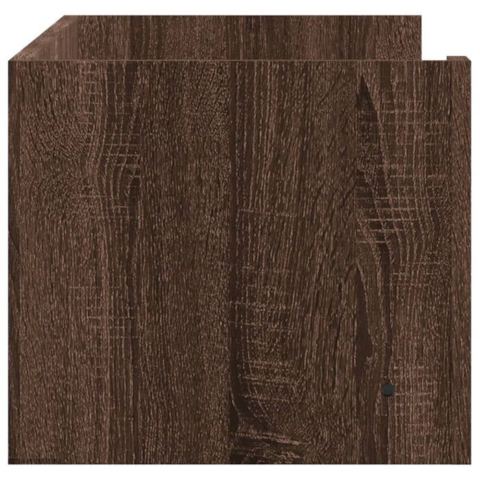Raft de perete, stejar maro, 100x35x30,5 cm, lemn prelucrat - WALTI WALTI