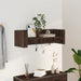 Raft de perete, stejar maro, 100x35x30,5 cm, lemn prelucrat - WALTI WALTI