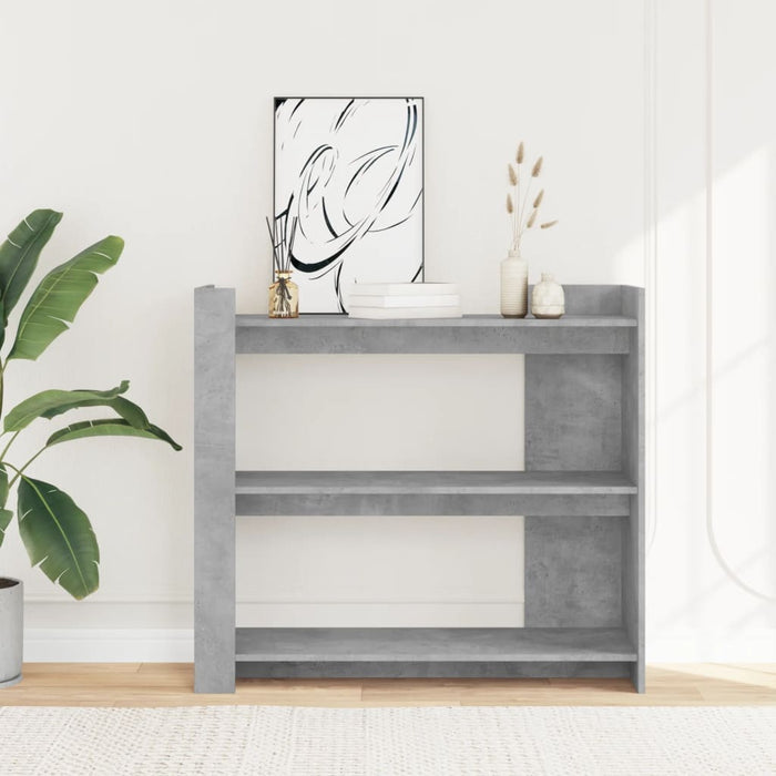Masă consolă, gri beton, 100x35x90 cm, lemn prelucrat - WALTI WALTI